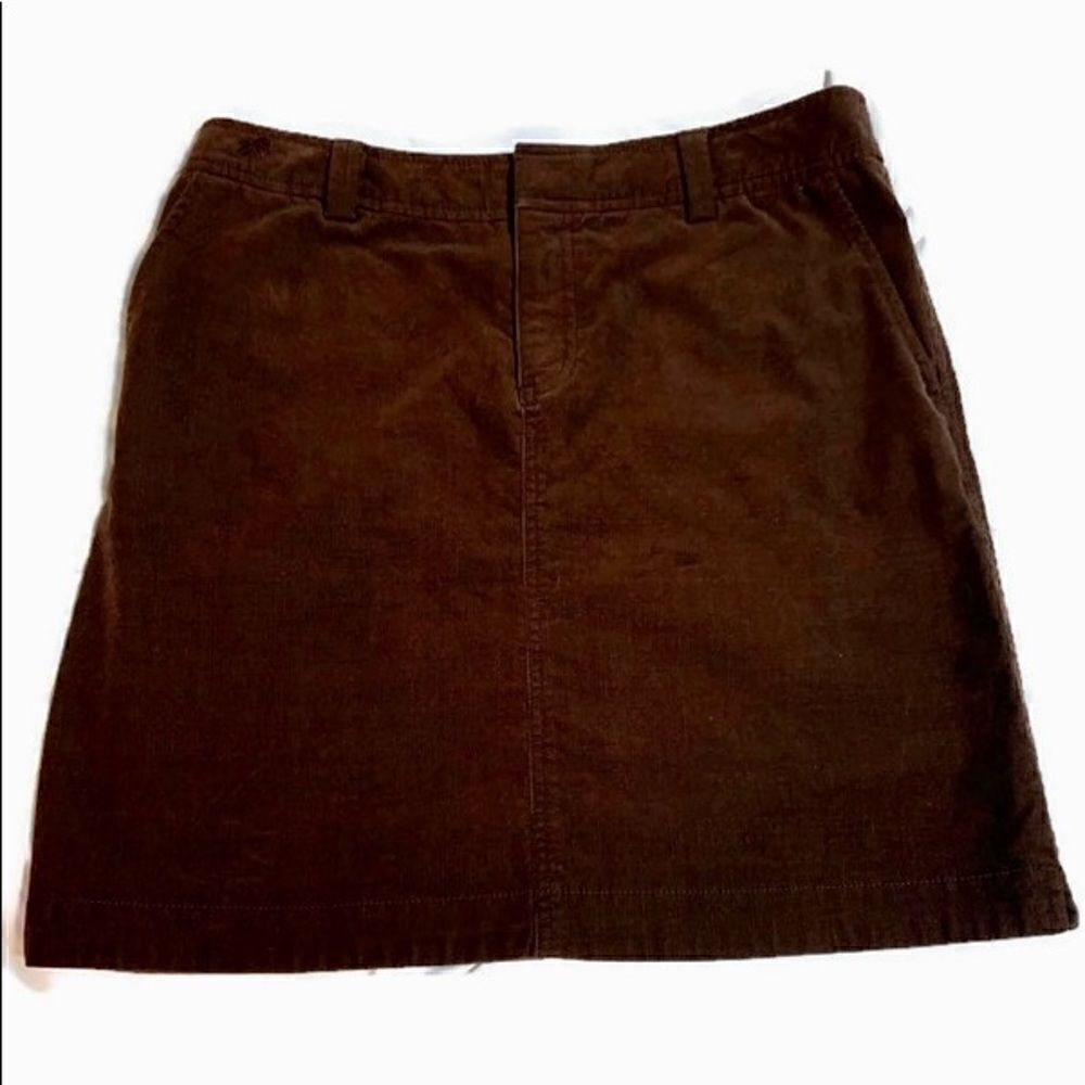 Lilly Pulitzer Brown Corduroy Skirt Sz 6